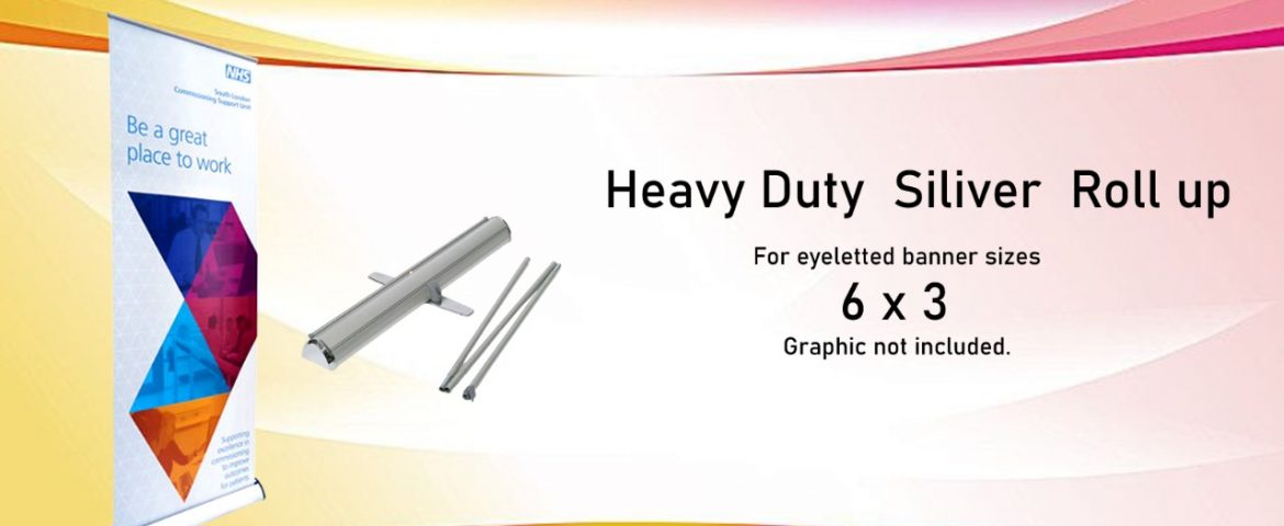 Heavy Duty Silver Roll-up Stand