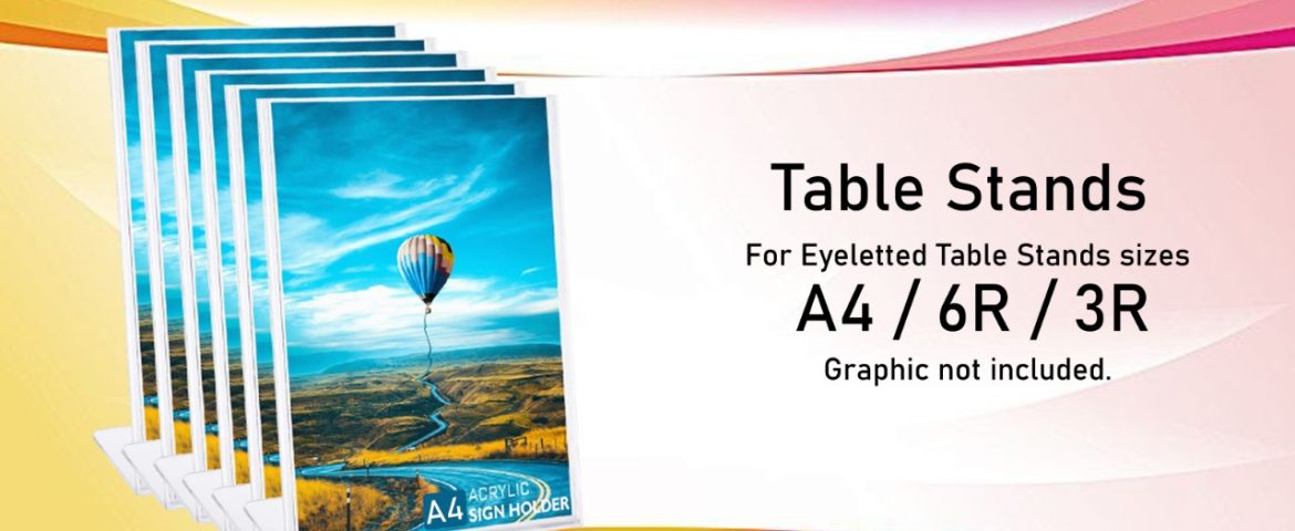 Acrylic Stands A/4 6/R 3/R